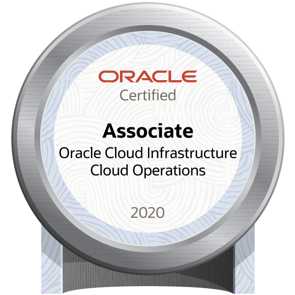 Oracle Cloud Infrastructure Cloud Operations Associate certification logo